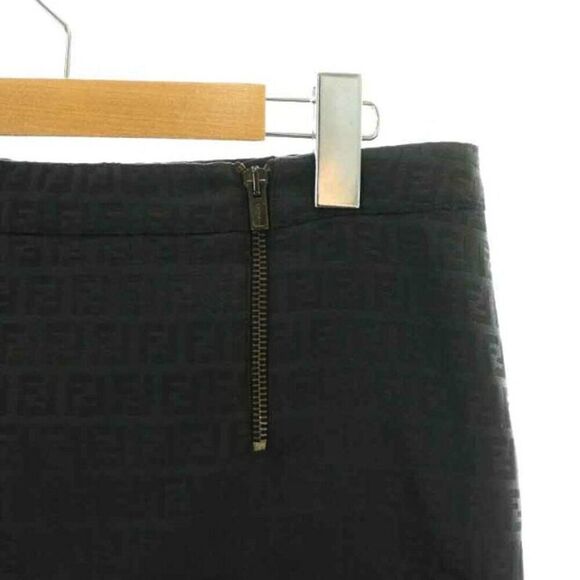 Fendi Black Zucca Monogram Pencil Skirt - Size 40 - Picture 3 of 6